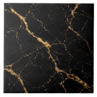 Azulejo Cerâmico de Mármore Preto Ouro Portoro de