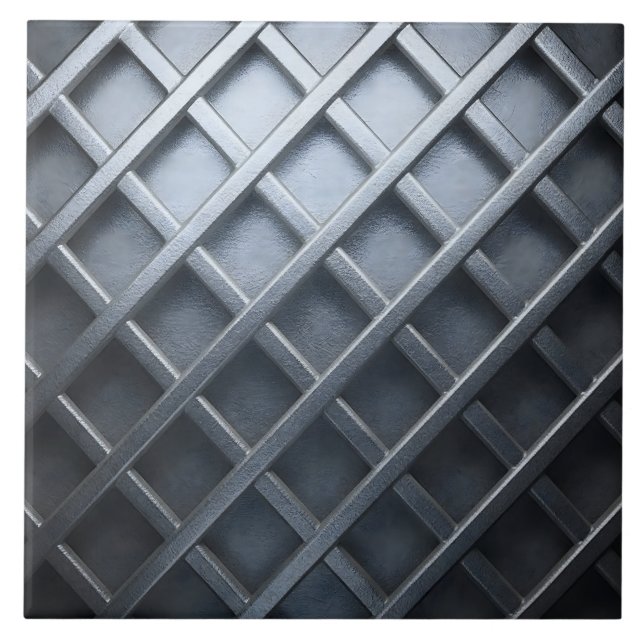 Azulejo Cerâmico de Metal Embutido (Frente)
