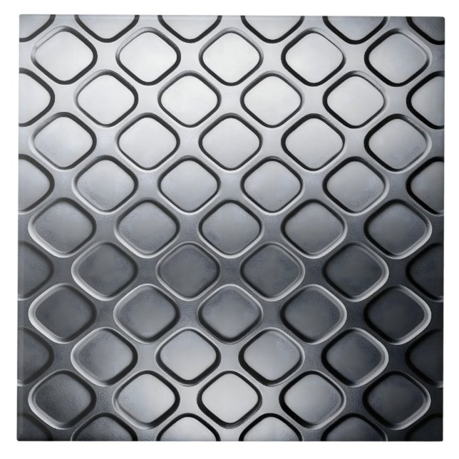 Azulejo Cerâmico de Metal Embutido (Frente)