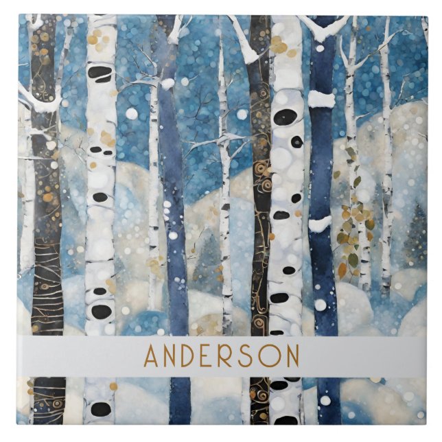 Azulejo cerâmico de Montanha Moderna (Frente)