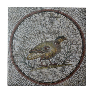 Azulejo cerâmico de mosaicos romanos, pequeno (4,