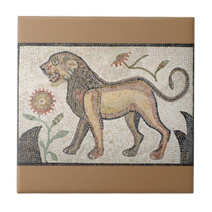 Azulejo cerâmico de mosaicos romanos, pequeno (4,