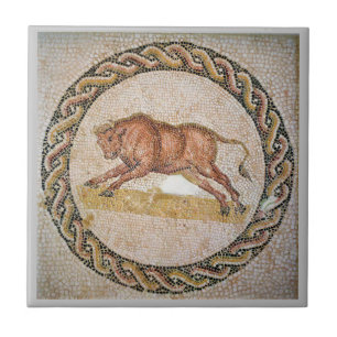 Azulejo cerâmico de mosaicos romanos, pequeno (4,