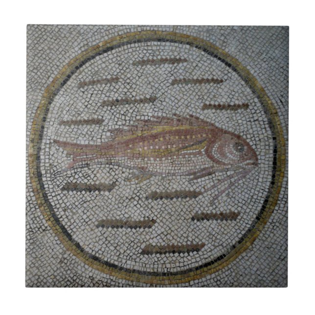Azulejo cerâmico de mosaicos romanos, pequeno (4,2 (Frente)