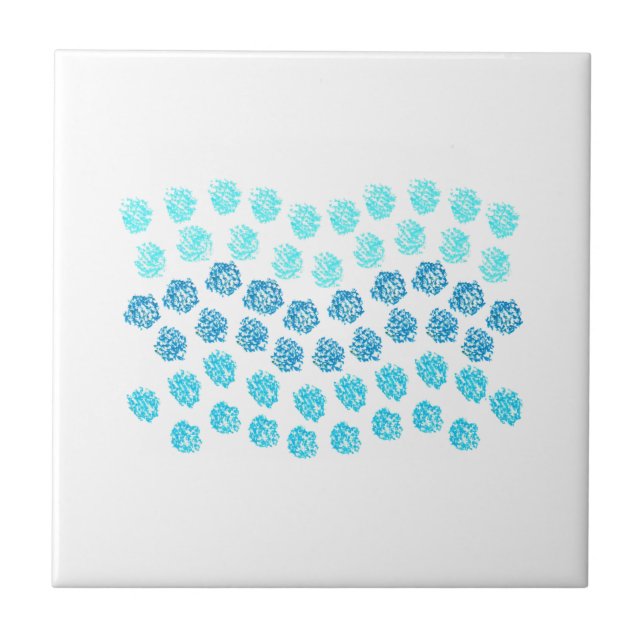 Azulejo cerâmico de ondas azuis (Frente)