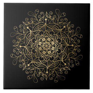 azulejo cerâmico de ouro elegante 