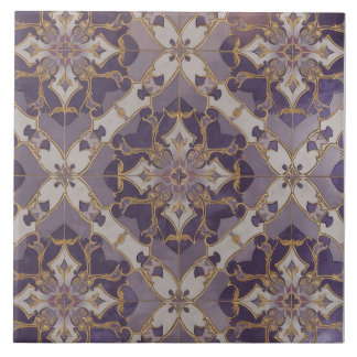 Azulejo Cerâmico de Padrão Marroquino Art Nouveau