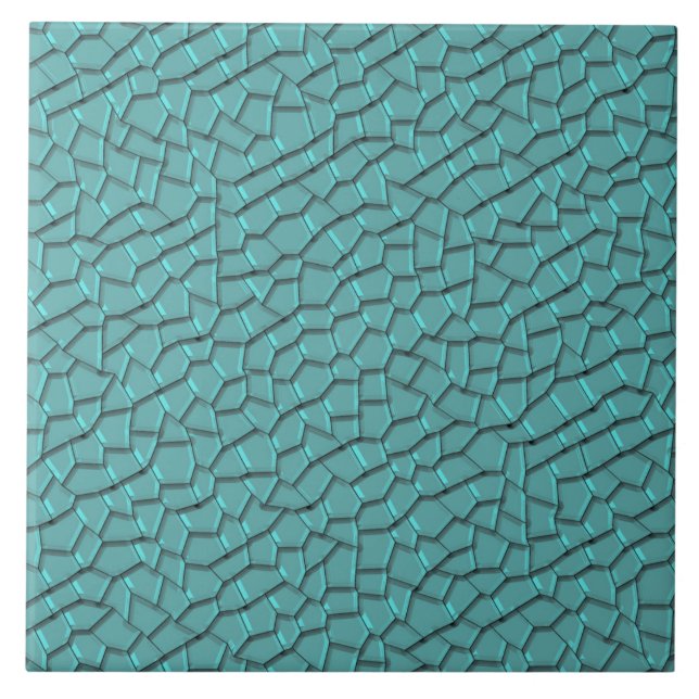 Azulejo Cerâmico de Padrão Mosaico Verde (Frente)