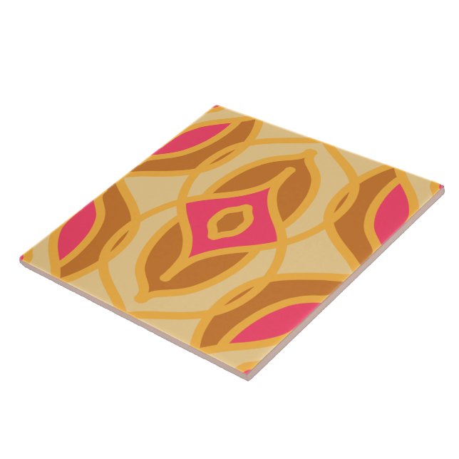 Azulejo cerâmico de padrão vertical e retrô sem co (Lateral)