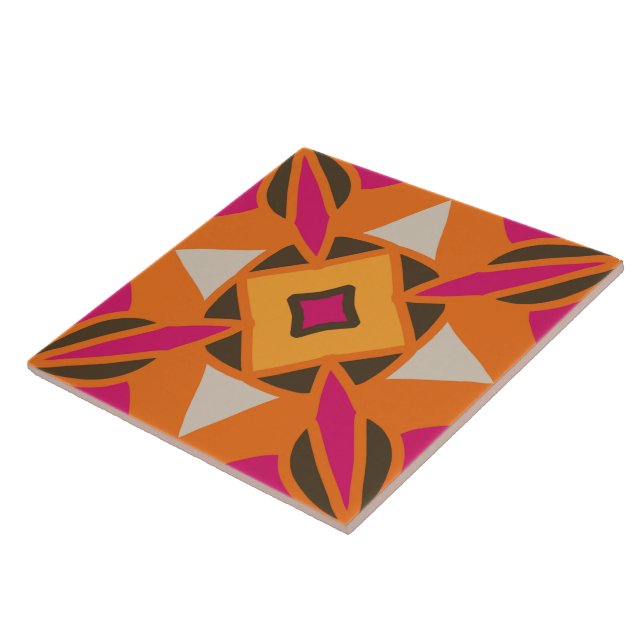 Azulejo cerâmico de padrão vertical e retrô sem co (Lateral)