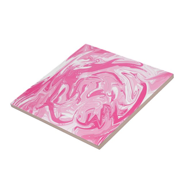 Azulejo cerâmico de pedra branca-rosa, cor-de-rosa (Lateral)