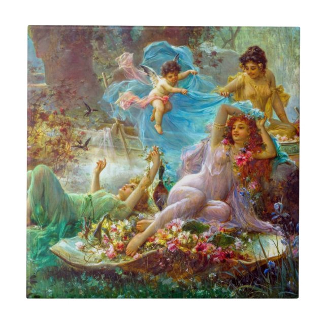 Azulejo cerâmico de pintura clássica (Frente)