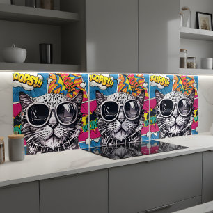 Azulejo Cerâmico de Quadrinhos de Óculos de Gato S