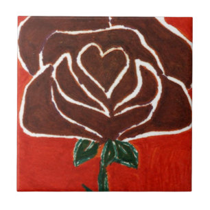 azulejo cerâmico de Rosa nº 7 da cozinha