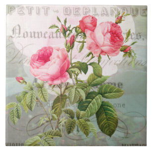 Azulejo cerâmico de roscas rosadas