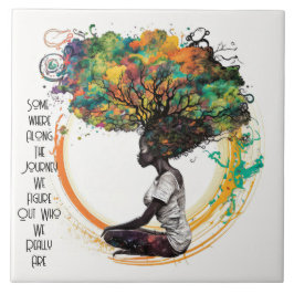 Azulejo cerâmico de Soul Journey de mulheres inspi