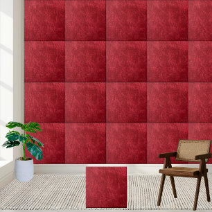 Azulejo cerâmico de textura luxuosa de veludo verm