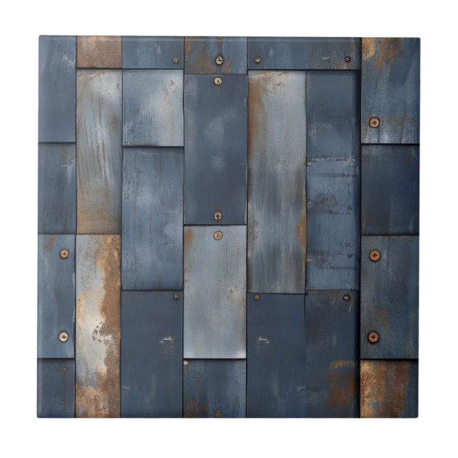 Azulejo cerâmico de textura metálica (Frente)