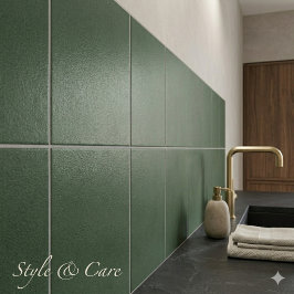 Azulejo Cerâmico de Textura Verde Elegante para Pa