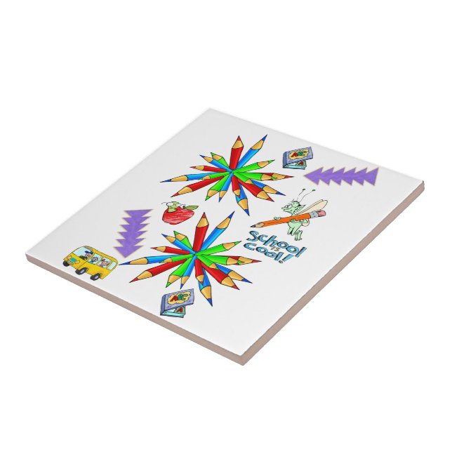 Azulejo cerâmico de volta à escola é Legal (Lateral)