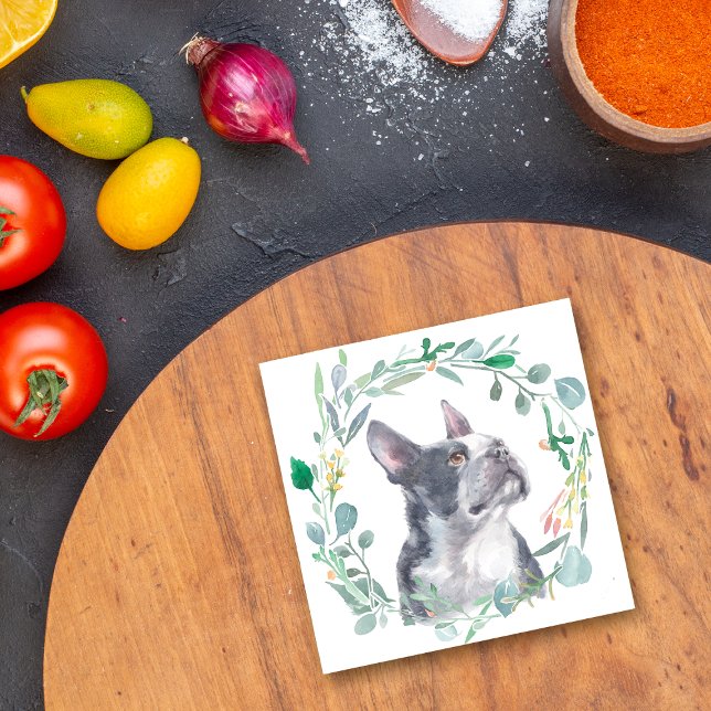 Azulejo cerâmico de Wreath com Aquarelas de Boston (Criador carregado)