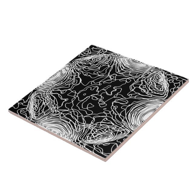 Azulejo cerâmico de Yarn branco (Lateral)