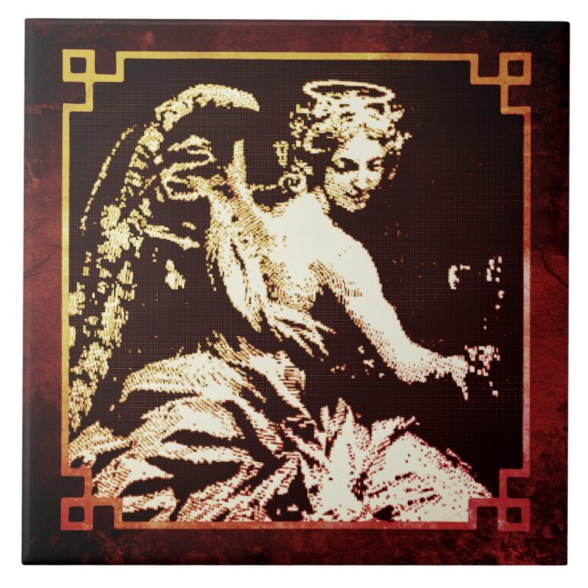 Azulejo cerâmico Décor - Os anjos ainda estão bril (Frente)