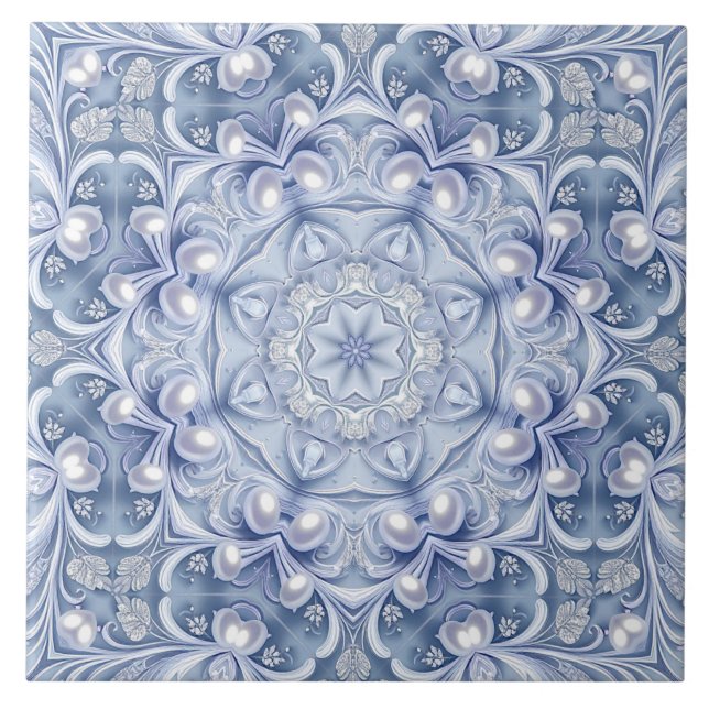 Azulejo Cerâmico Decorativo Azul (Frente)