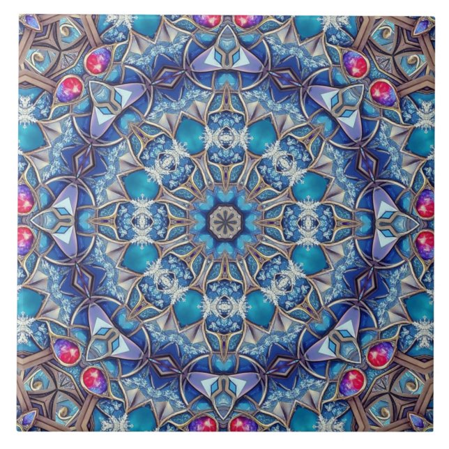 Azulejo Cerâmico Decorativo Azul (Frente)