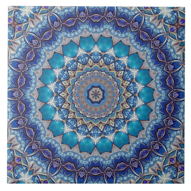Azulejo Cerâmico Decorativo Azul (Frente)