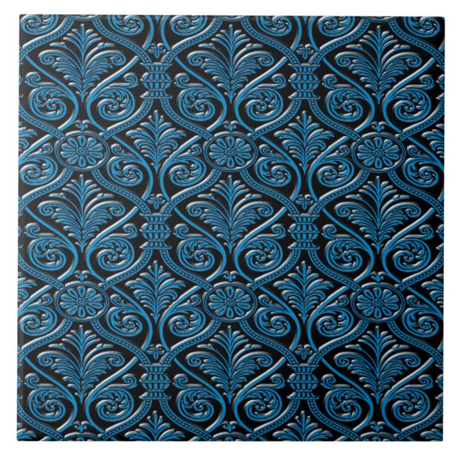 Azulejo Cerâmico Decorativo Azul (Frente)