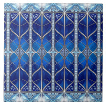 Azulejo Cerâmico Decorativo Azul