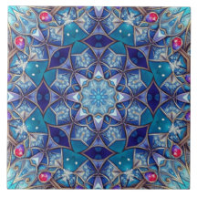 Azulejo Cerâmico Decorativo Azul