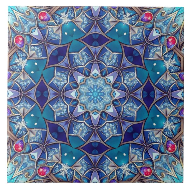 Azulejo Cerâmico Decorativo Azul (Frente)