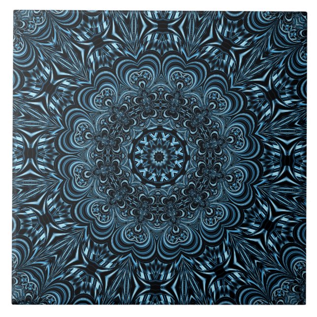 Azulejo Cerâmico Decorativo Azul (Frente)