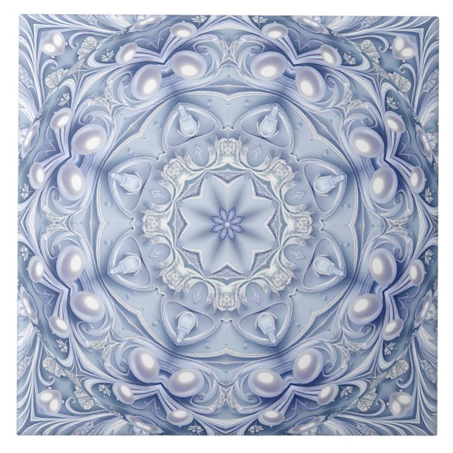 Azulejo Cerâmico Decorativo Azul (Frente)