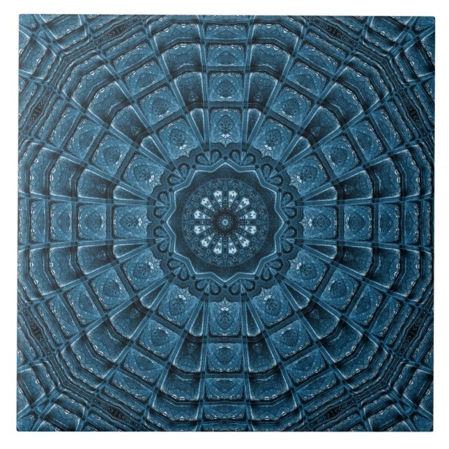 Azulejo Cerâmico Decorativo Azul Escuro (Frente)