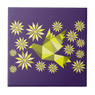 Azulejo CERAMICO DECORATIVO DA AVE-FLOR