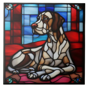 Azulejo Cerâmico Decorativo de Great Dane Fofo