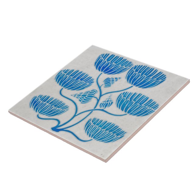 Azulejo cerâmico decorativo de indigo (Lateral)