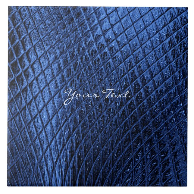 Azulejo cerâmico decorativo de Marinho azul (Frente)