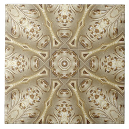 Azulejo Cerâmico Decorativo Dourado
