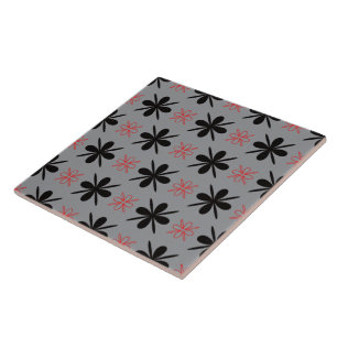 Azulejo Cerâmico Decorativo Floral Retro Moderno
