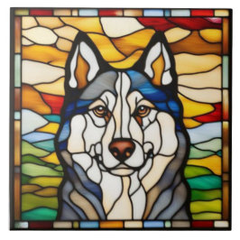 Azulejo Cerâmico Decorativo Malamute Fofo