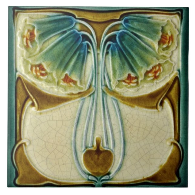 Azulejo Cerâmico Decorativo Repro Marsden Art Nouv (Frente)