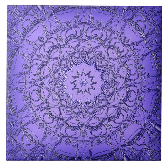 Azulejo cerâmico decorativo roxo (Frente)