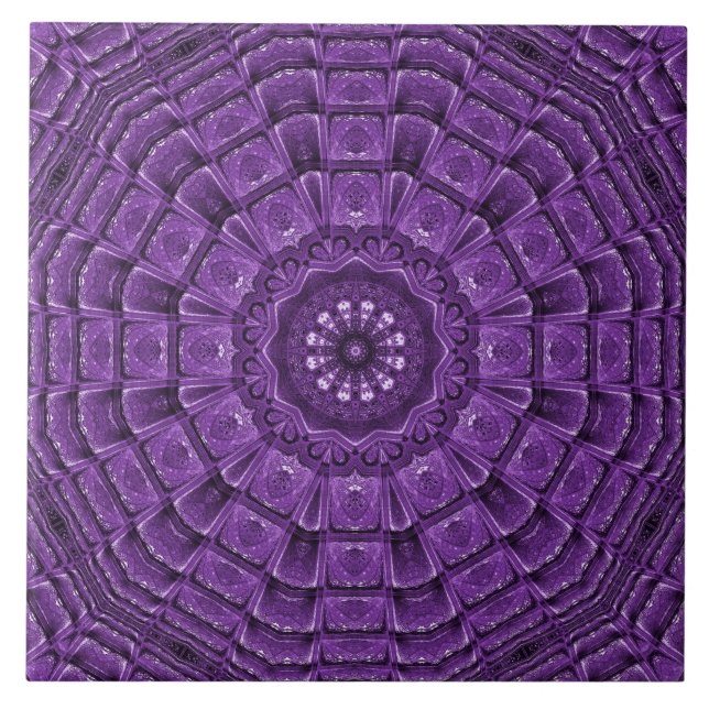 Azulejo cerâmico decorativo roxo (Frente)