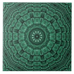 Azulejo Cerâmico Decorativo Verde Escuro