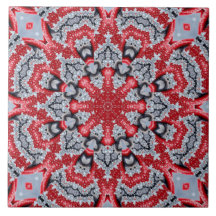 Azulejo Cerâmico Decorativo Vermelho