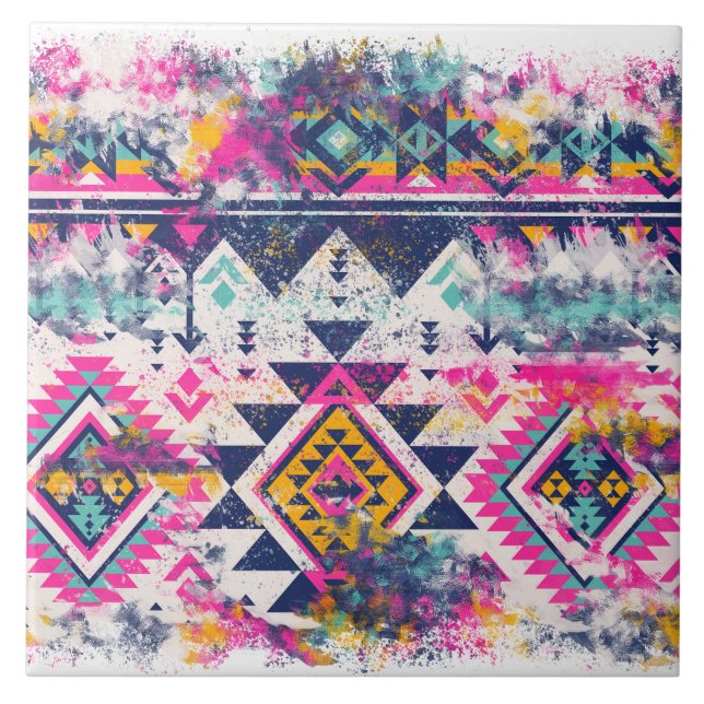 Azulejo Cerâmico Design de Sudoeste/Aztec/Itália (Frente)